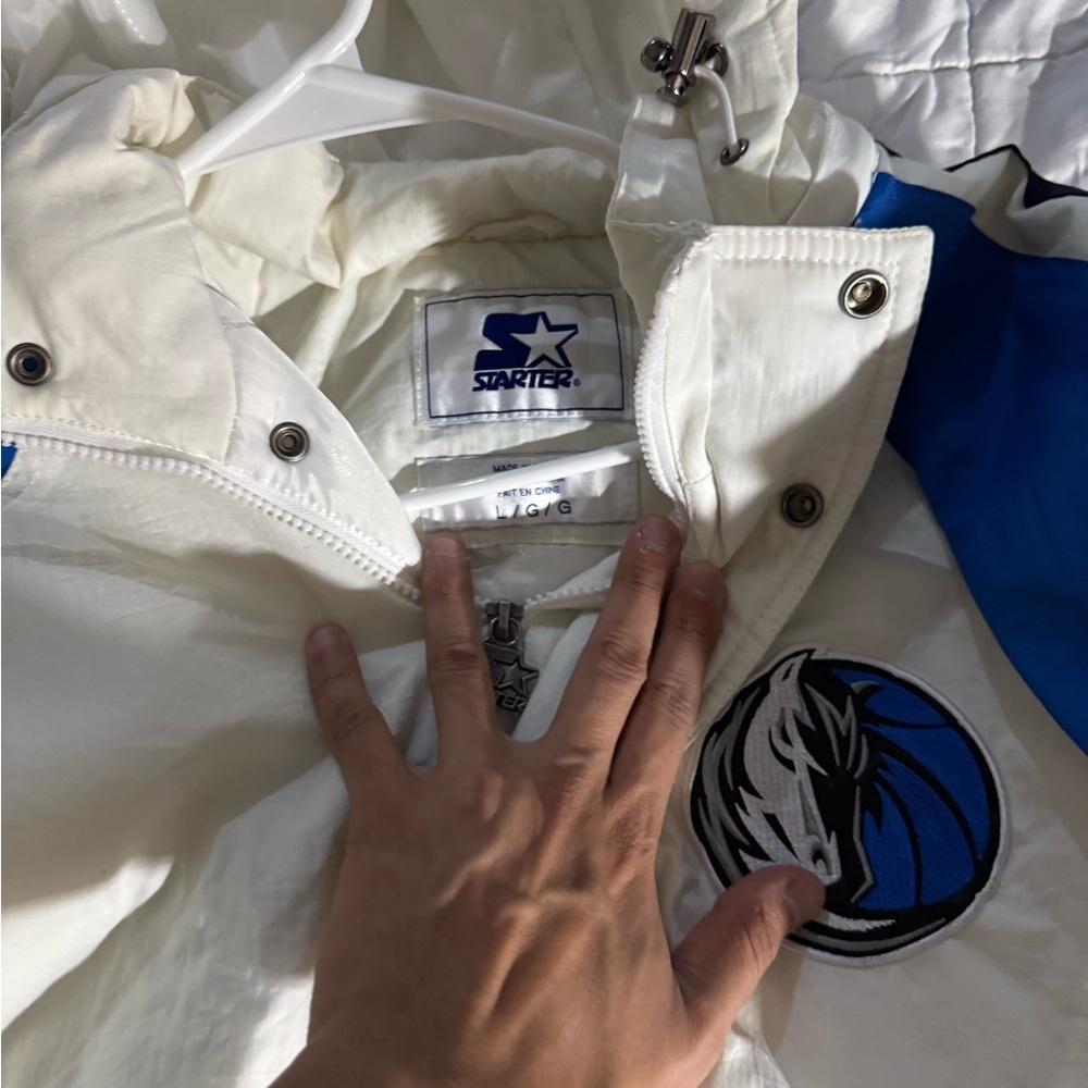 Dallas mavericks starter pullover jacket. Retro sz large